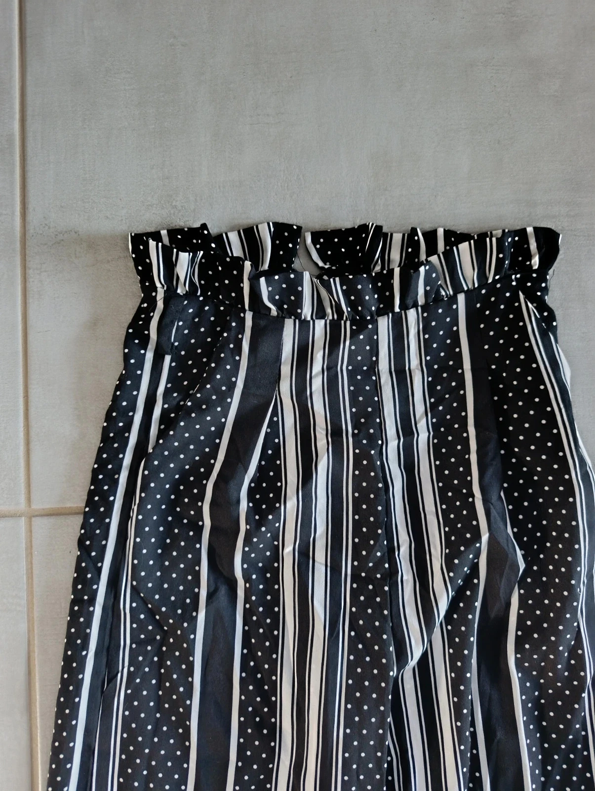 Black and white striped & polka dot Saint Genies flowy pants - Size 34 - New with tag – photo 3